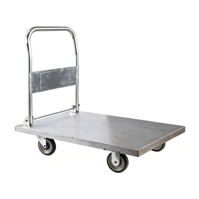 Wózek stalowy o dużej wytrzymałości, wózek towarowy, transporter, wózek z płaską platformą do użytku domowego, przenośna przyczepa, składany mały wózek, wózek ciągnięty ręcznie